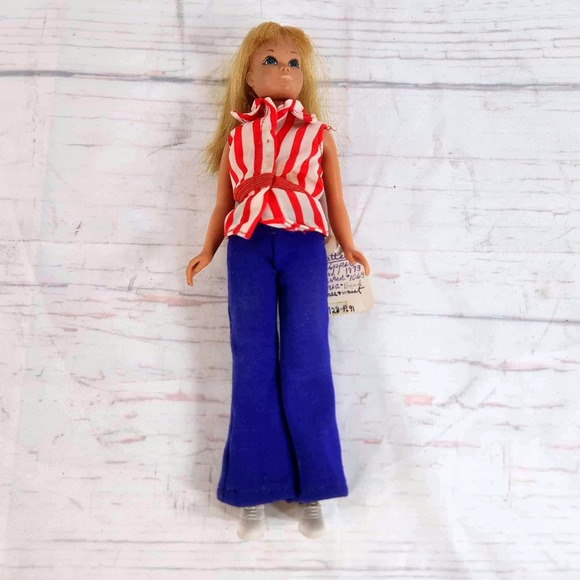 Vintage 1973 Mattel Skipper Doll - Red White Blue Outfit - Korea - Picture 1 of 7
